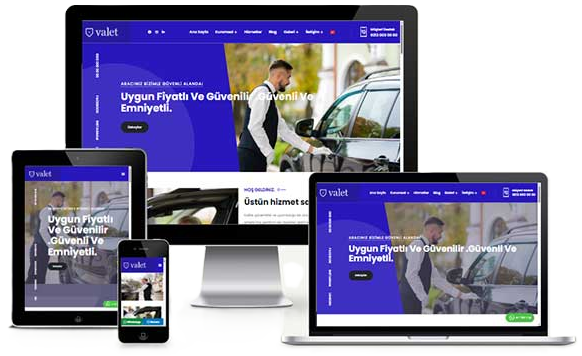 Vale Oto Park Firma Web Sitesi Paketi Valet