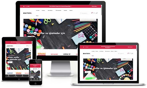 Kırtasiye Ürünleri Satış E-Ticaret Paketi Entry