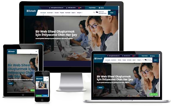 Kurumsal Teknoloji Şirketi Web Paketi Extech